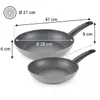 BIS DI PADELLE ANTIADERENTI 24 e 28 cm