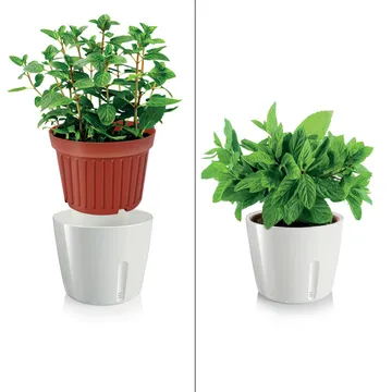 VASO PER PIANTE TONDO, BIANCO