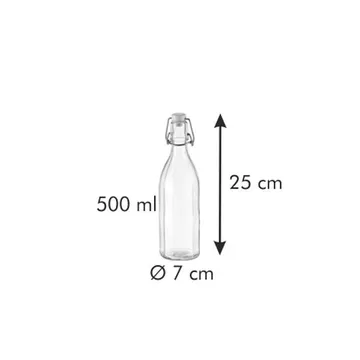 BOTTIGLIA QUADRATA CON TAPPO MECCANICO