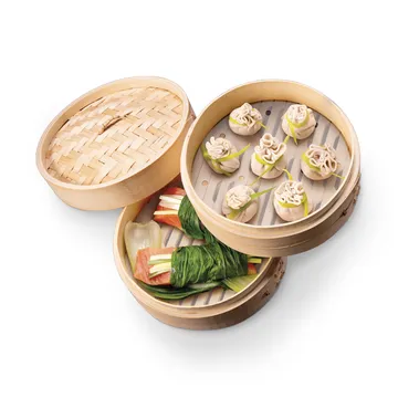 CUOCIVAPORE IN BAMBOO, 2 CESTELLI