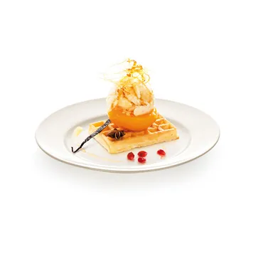 PIATTO DESSERT CON BORDO A RILIEVO