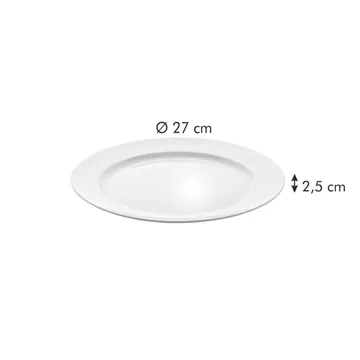 PIATTO PIANO CON BORDO A RILIEVO