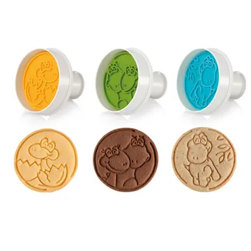 TIMBRO TAGLIABISCOTTI CON ESTRATTORE, DINOSAURI