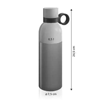 BOTTIGLIA TERMICA IN ACCIAIO INOX, 0.5 L, BICOLORE