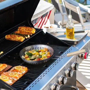 PADELLA PER BARBECUE E CASTAGNE