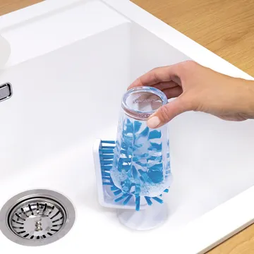 SPAZZOLA PER PULIRE I BICCHIERI, CON VENTOSA