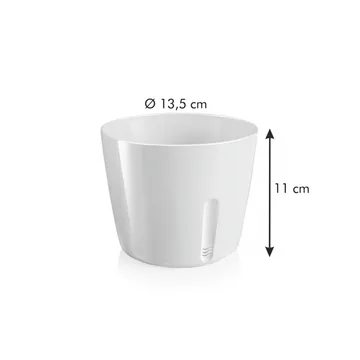 VASO PER PIANTE TONDO, BIANCO