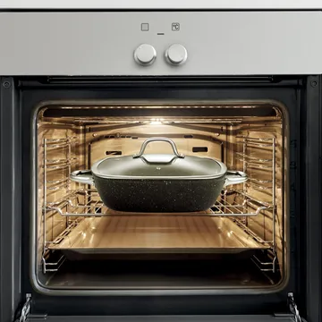 PADELLA FONDA QUADRATA CON COPERCHIO