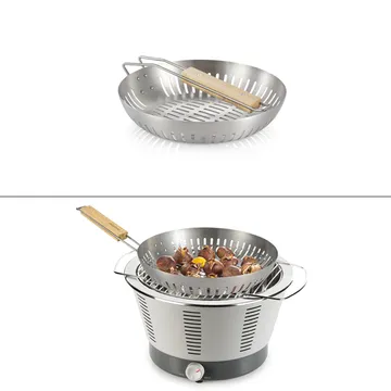 PADELLA PER BARBECUE E CASTAGNE