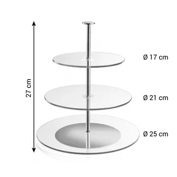 ALZATA A 3 PIANI IN VETRO
