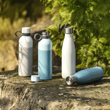 BOTTIGLIA IN ACCIAIO INOX 0.6 L, AZZURRO