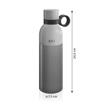 BOTTIGLIA TERMICA IN ACCIAIO INOX, 0.5 L, BICOLORE
