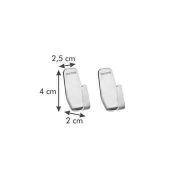 GANCIO ADESIVO GRANDE IN ACCIAIO