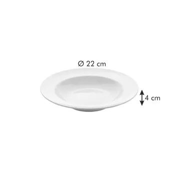 PIATTO FONDO CON BORDO A RILIEVO