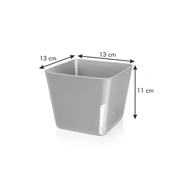 VASO PER PIANTE QUADRATO, GRIGIO