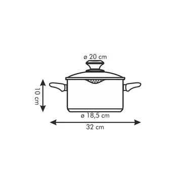 CASSERUOLA CON BECCUCCIO E COPERCHIO FORATO