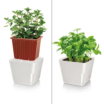 VASO PER PIANTE QUADRATO, BIANCO