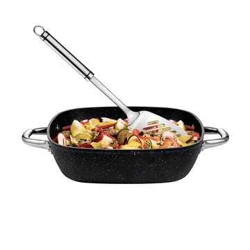 PADELLA FONDA QUADRATA CON COPERCHIO