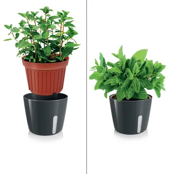 VASO PER PIANTE TONDO, GRIGIO