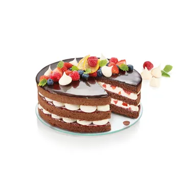 TORTIERA APRIBILE CON FONDO IN VETRO