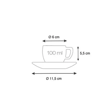 TAZZA CAFFE' CON PIATTINO