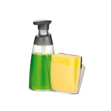 DISPENSER PER SAPONE CON PORTA SPUGNA