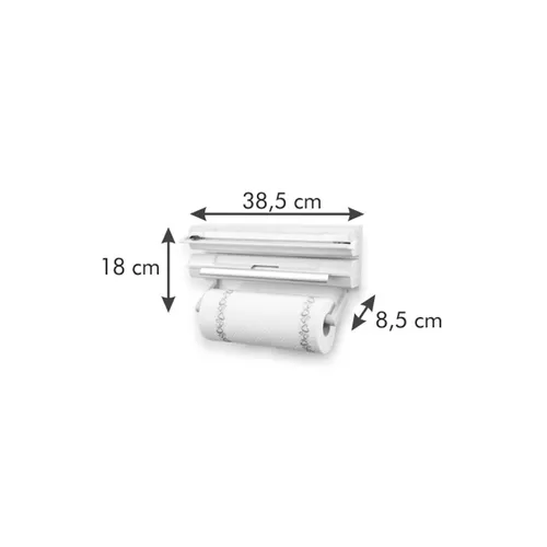 PORTAROTOLI DA PARETE 3 IN 1