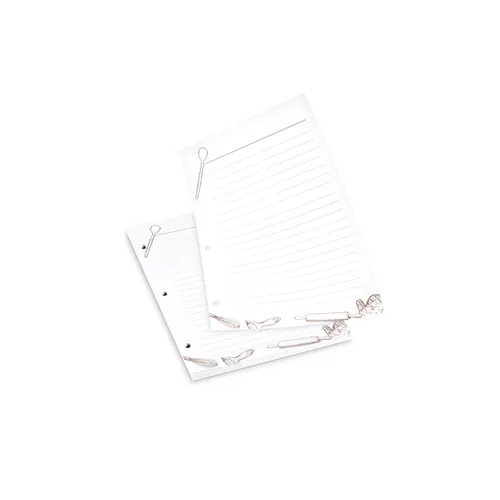 FOGLI PER RICETTARIO DI FAMIGLIA