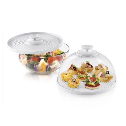 COPRIVIVANDE IN VETRO/CIOTOLA CON COPERCHIO