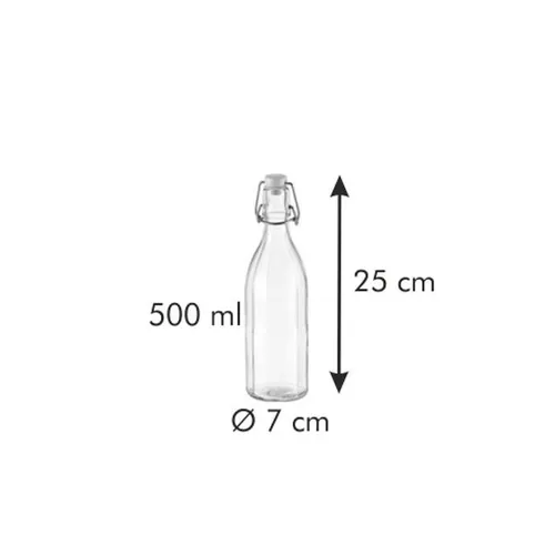 BOTTIGLIA QUADRATA CON TAPPO MECCANICO