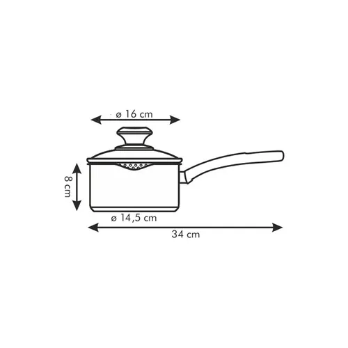 CASSERUOLA UN MANICO CON BECCUCCIO E COPERCHIO FORATO