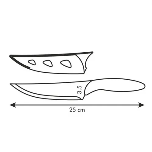 COLTELLO CUOCO ANTIADERENTE, ROSSO