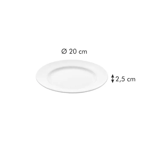 PIATTO DESSERT CON BORDO A RILIEVO