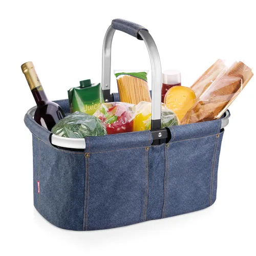 CESTINO SHOPPING PIEGHEVOLE EFFETTO DENIM