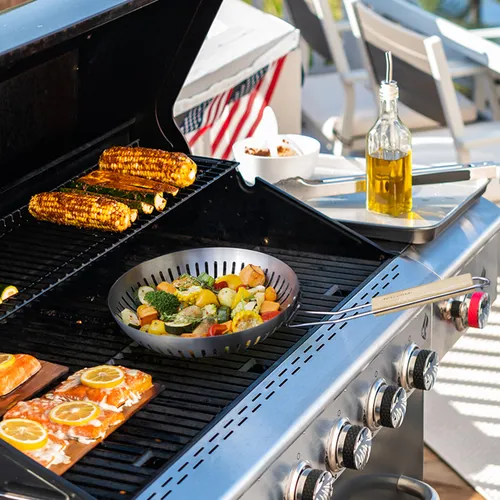 PADELLA PER BARBECUE E CASTAGNE