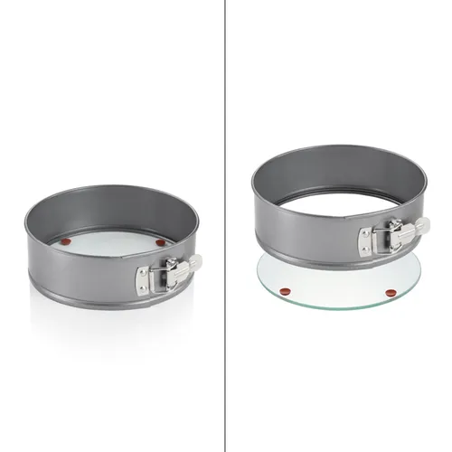 TORTIERA APRIBILE CON FONDO IN VETRO