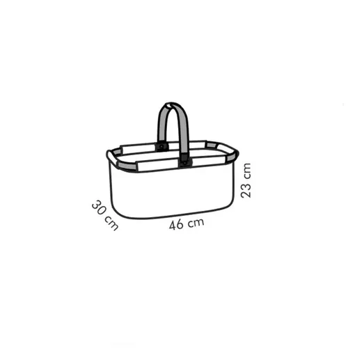 CESTINO SHOPPING PIEGHEVOLE, ROSSO