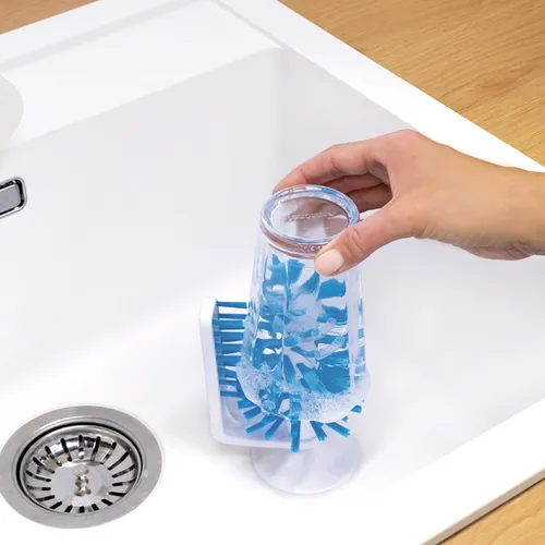 SPAZZOLA PER PULIRE I BICCHIERI, CON VENTOSA