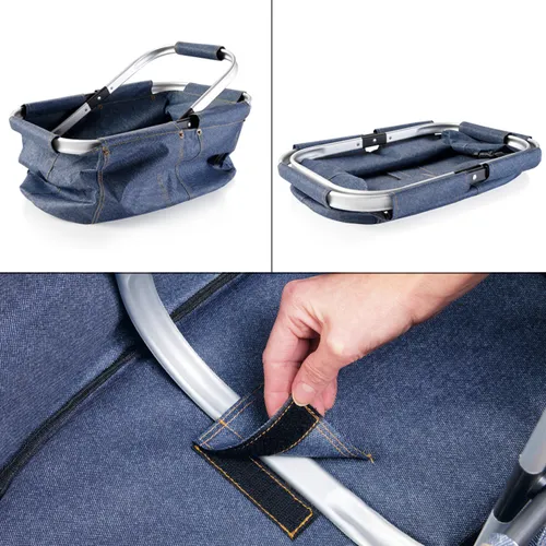 CESTINO SHOPPING PIEGHEVOLE EFFETTO DENIM