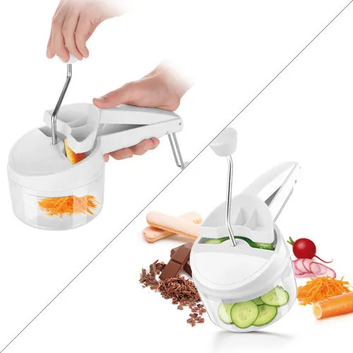 GRATTUGIA JULIENNE A MANOVELLA, CON 3 DISCHI