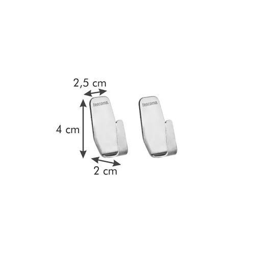 GANCIO ADESIVO GRANDE IN ACCIAIO