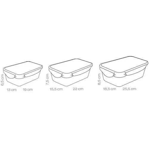 SET 3 CONTENITORI RETTANGOLARI