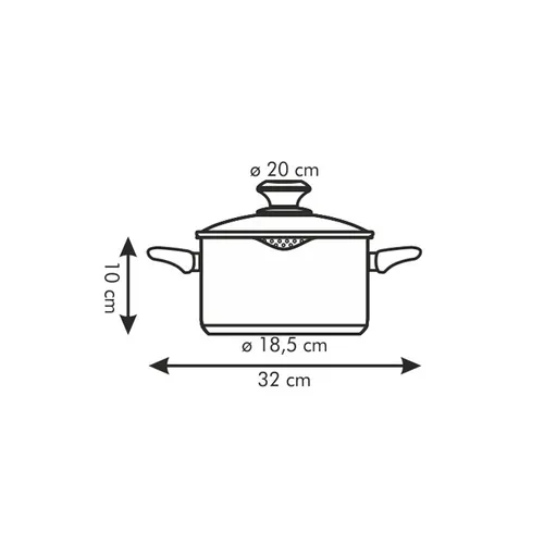 CASSERUOLA CON BECCUCCIO E COPERCHIO FORATO