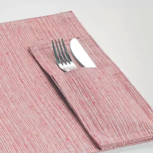 TOVAGLIETTA AMERICANA CON TASCA PORTAPOSATE, rossa