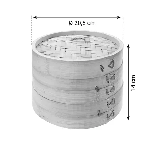 CUOCIVAPORE IN BAMBOO, 2 CESTELLI