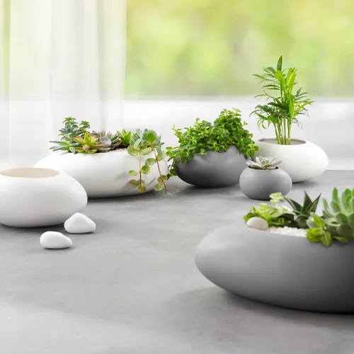 VASO GRANDE STONES, BIANCO