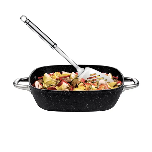 PADELLA FONDA QUADRATA CON COPERCHIO