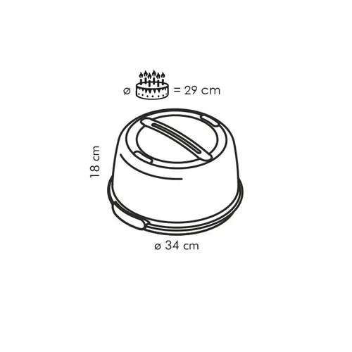 PORTA TORTE TONDO ALTO