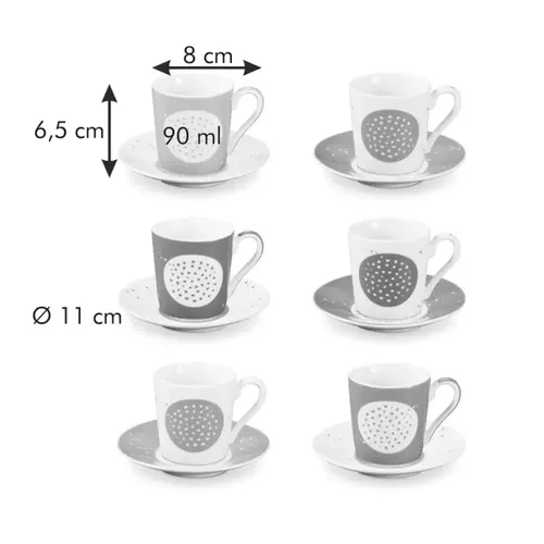 TAZZINE DA CAFFÈ CON PIATTINO, Sugar