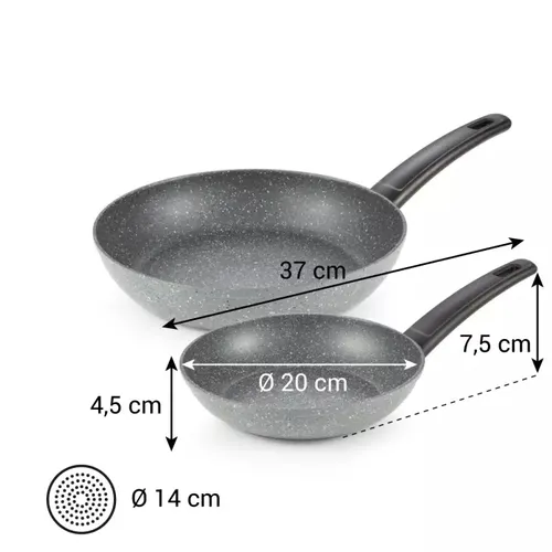 BIS DI PADELLE ANTIADERENTI 20 e 26 cm